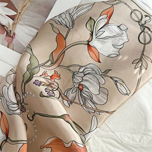 MaraSilk Pure Mulberry Silk Scarf - Square Crepe Satin MS219