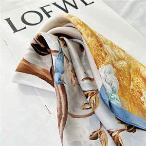 MaraSilk Pure Mulberry Silk Scarf Square Crepe Satin MS22-8