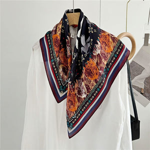 MaraSilk Pure Mulberry Silk Scarf - Square Crepe Satin MS221