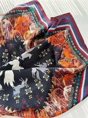 MaraSilk Pure Mulberry Silk Scarf - Square Crepe Satin MS221