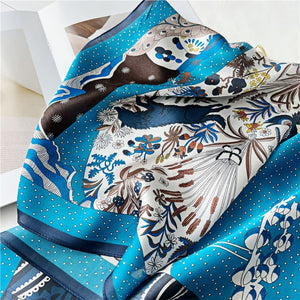 MaraSilk Pure Mulberry Silk Scarf - Square Crepe Satin MS222