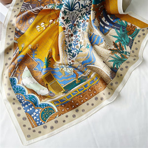 MaraSilk Pure Mulberry Silk Scarf - Square Crepe Satin MS222