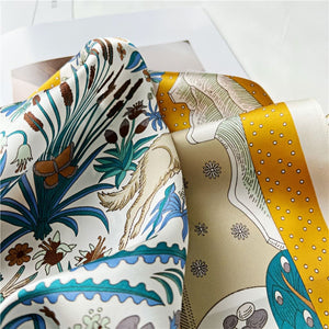 MaraSilk Pure Mulberry Silk Scarf - Square Crepe Satin MS222