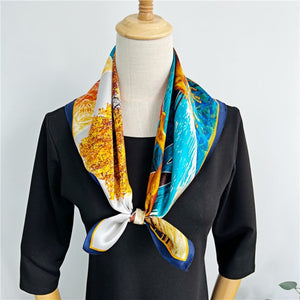 MaraSilk Pure Mulberry Silk Scarf - Square Crepe Satin MS223 25" x 25" MS22301