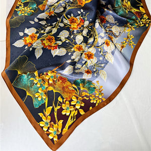 MaraSilk Pure Mulberry Silk Scarf - Square Crepe Satin MS224