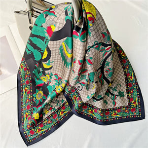 MaraSilk Pure Mulberry Silk Scarf - Square Crepe Satin MS225