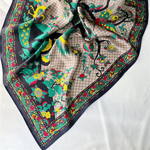 MaraSilk Pure Mulberry Silk Scarf - Square Crepe Satin MS225