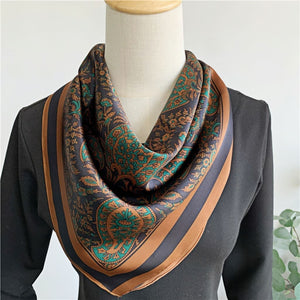 MaraSilk Pure Mulberry Silk Scarf - Square Crepe Satin MS228