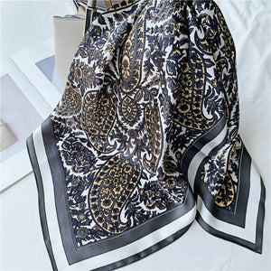 MaraSilk Pure Mulberry Silk Scarf - Square Crepe Satin MS228