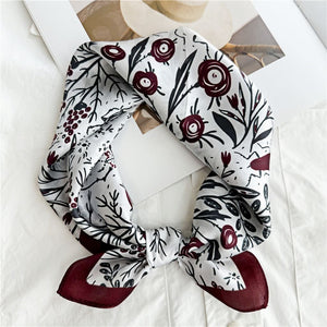 MaraSilk Pure Mulberry Silk Scarf Square Crepe Satin MS24-17