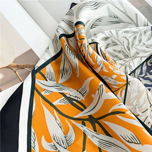 MaraSilk Pure Mulberry Silk Scarf Square Crepe Satin MS24-7