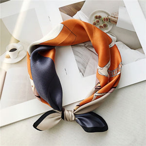 MaraSilk Pure Mulberry Silk Scarf Square Crepe Satin MS27-1