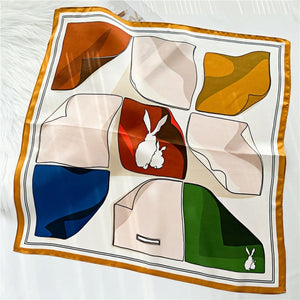 MaraSilk Pure Mulberry Silk Scarf Square Crepe Satin MS28-8