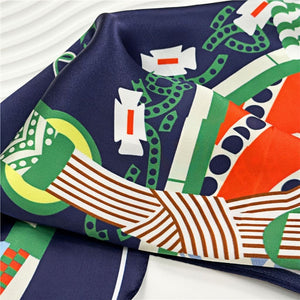 MaraSilk Pure Mulberry Silk Scarf Square Crepe Satin MS29-11