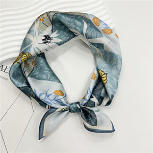 MaraSilk Pure Mulberry Silk Scarf Square Crepe Satin MS29-21