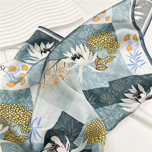 MaraSilk Pure Mulberry Silk Scarf Square Crepe Satin MS29-22