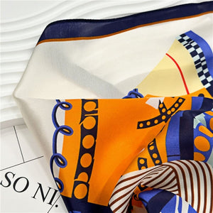 MaraSilk Pure Mulberry Silk Scarf Square Crepe Satin MS29-7