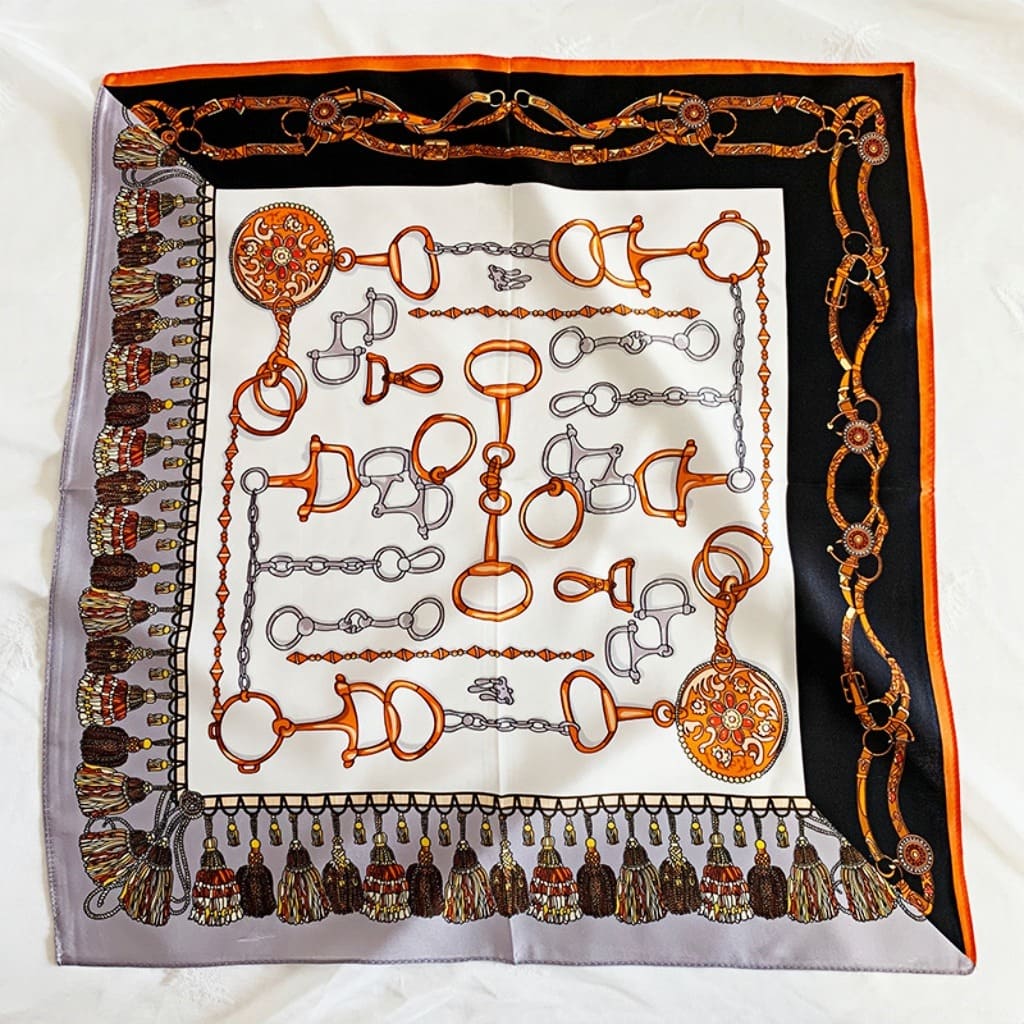 MaraSilk Pure Mulberry Silk Scarf Square Crepe Satin MS30-4