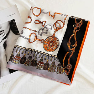 MaraSilk Pure Mulberry Silk Scarf Square Crepe Satin MS30-5