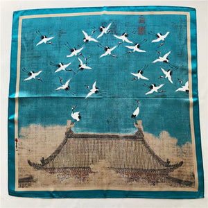 MaraSilk Pure Mulberry Silk Scarf Square Crepe Satin MS31-4