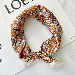 MaraSilk Pure Mulberry Silk Scarf Square Crepe Satin MS33-1