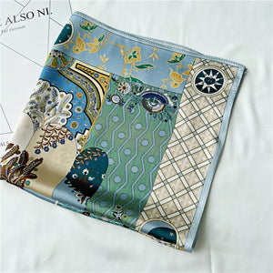 MaraSilk Pure Mulberry Silk Scarf Square Crepe Satin MS34-10