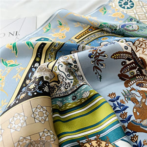 MaraSilk Pure Mulberry Silk Scarf Square Crepe Satin MS34-11