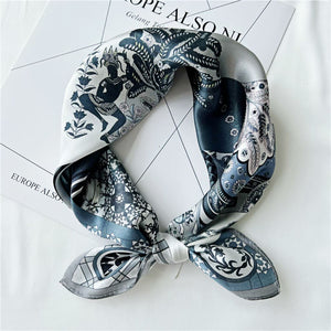 MaraSilk Pure Mulberry Silk Scarf Square Crepe Satin MS34-13