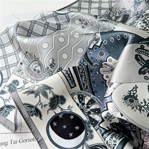 MaraSilk Pure Mulberry Silk Scarf Square Crepe Satin MS34-15