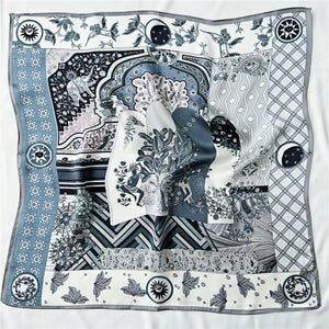 MaraSilk Pure Mulberry Silk Scarf Square Crepe Satin MS34-16