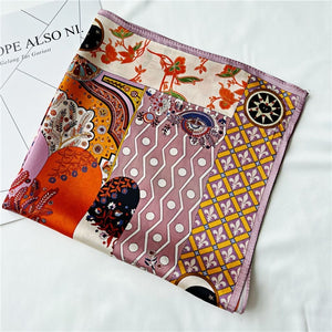 MaraSilk Pure Mulberry Silk Scarf Square Crepe Satin MS34-18