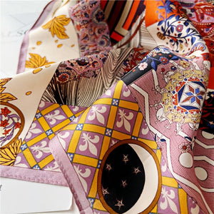 MaraSilk Pure Mulberry Silk Scarf Square Crepe Satin MS34-19