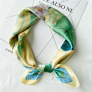 MaraSilk Pure Mulberry Silk Scarf Square Crepe Satin MS34-5