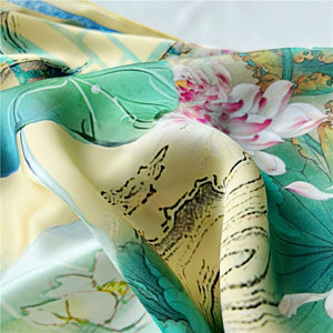 MaraSilk Pure Mulberry Silk Scarf Square Crepe Satin MS34-7