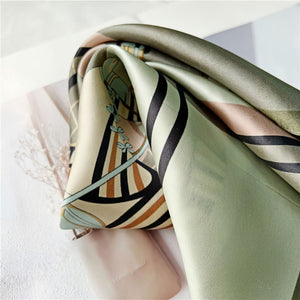 MaraSilk Pure Mulberry Silk Scarf Square Crepe Satin MS35-26