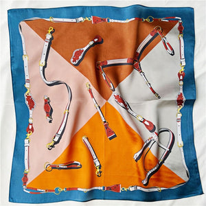 MaraSilk Pure Mulberry Silk Scarf Square Crepe Satin MS35-33
