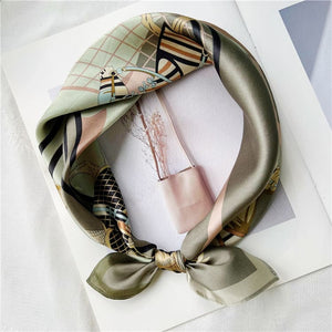 MaraSilk Pure Mulberry Silk Scarf Square Crepe Satin MS35-7