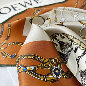 MaraSilk Pure Mulberry Silk Scarf Square Crepe Satin MS36-2