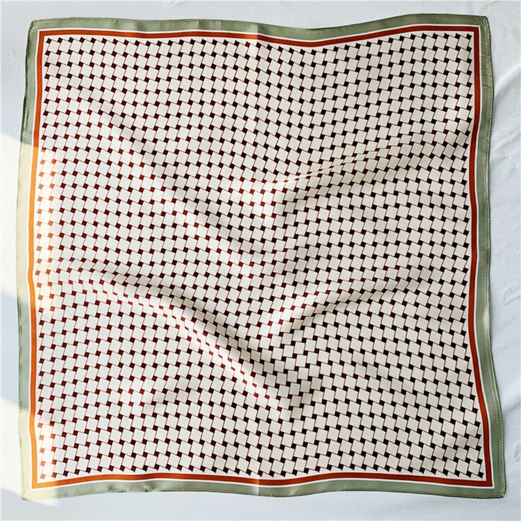 MaraSilk Pure Mulberry Silk Scarf Square Crepe Satin MS37-3