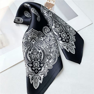 MaraSilk Pure Mulberry Silk Scarf Square Crepe Satin MS37-8