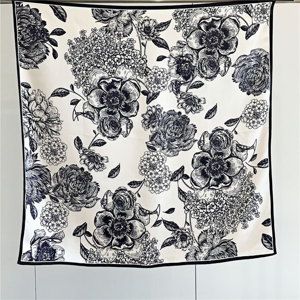 MaraSilk Pure Mulberry Silk Scarf - Square Crepe Satin MS382