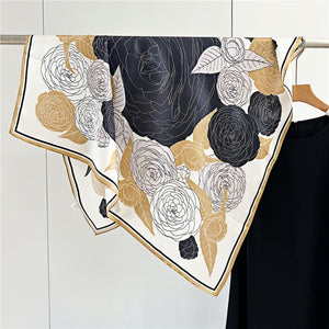 MaraSilk Pure Mulberry Silk Scarf - Square Crepe Satin MS383