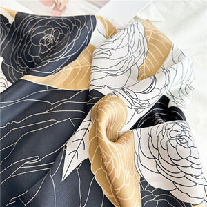 MaraSilk Pure Mulberry Silk Scarf - Square Crepe Satin MS383