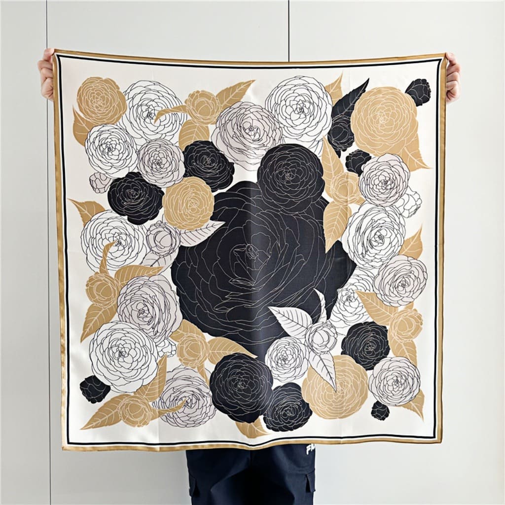 MaraSilk Pure Mulberry Silk Scarf - Square Crepe Satin MS383