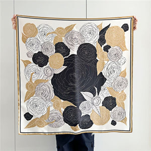 MaraSilk Pure Mulberry Silk Scarf - Square Crepe Satin MS383