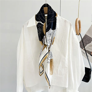 MaraSilk Pure Mulberry Silk Scarf - Square Crepe Satin MS383