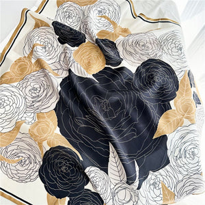 MaraSilk Pure Mulberry Silk Scarf - Square Crepe Satin MS383