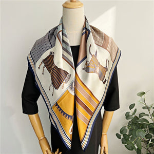 MaraSilk Pure Mulberry Silk Scarf - Square Crepe Satin MS384