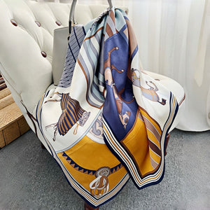 MaraSilk Pure Mulberry Silk Scarf - Square Crepe Satin MS384