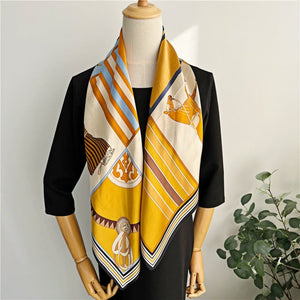 MaraSilk Pure Mulberry Silk Scarf - Square Crepe Satin MS384